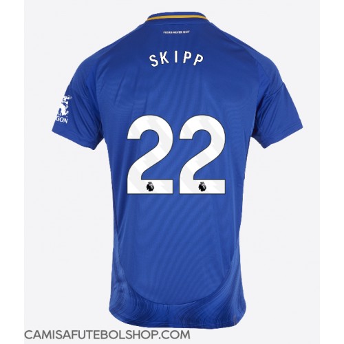 Camisa de time de futebol Leicester City Oliver Skipp #22 Replicas 1º Equipamento 2024-25 Manga Curta